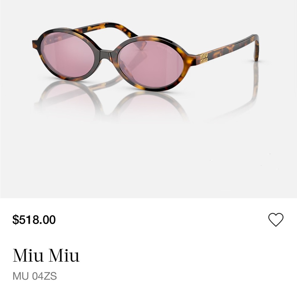 Miu Miu Tortoise Sunglasses with Rose Lenses